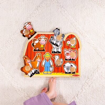 Melissa and Doug Jumbo Knob Puzzles - Farm | eSpecial Needs