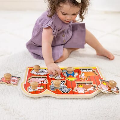 Melissa and Doug Jumbo Knob Puzzles - Farm | eSpecial Needs