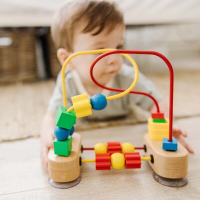 Melissa & Doug First Bead Maze – Wooden Baby Activity Toy (MPN